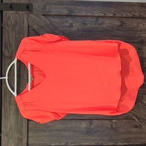 Bright coral blouse
